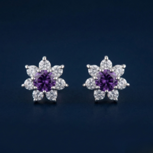Amethyst Cluster Earrings