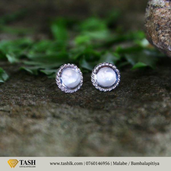 Moonstone Twisted Earring