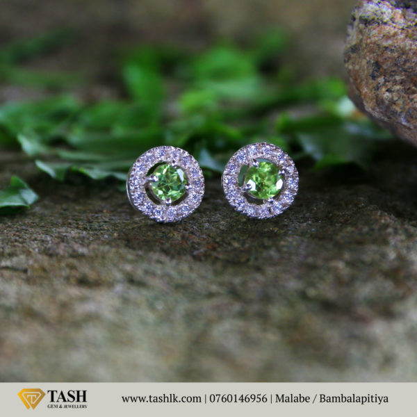 Natural Peridot Earring