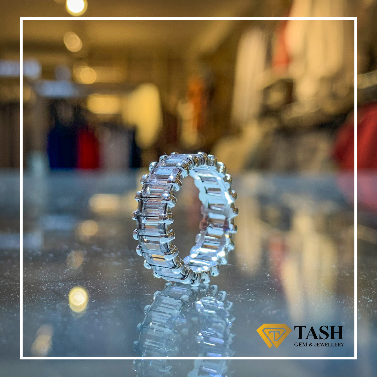 White Sapphire Eternity ring