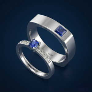 Ceylon Blue Sapphire Couple Rings