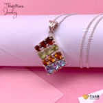 Multicolored stones pendant