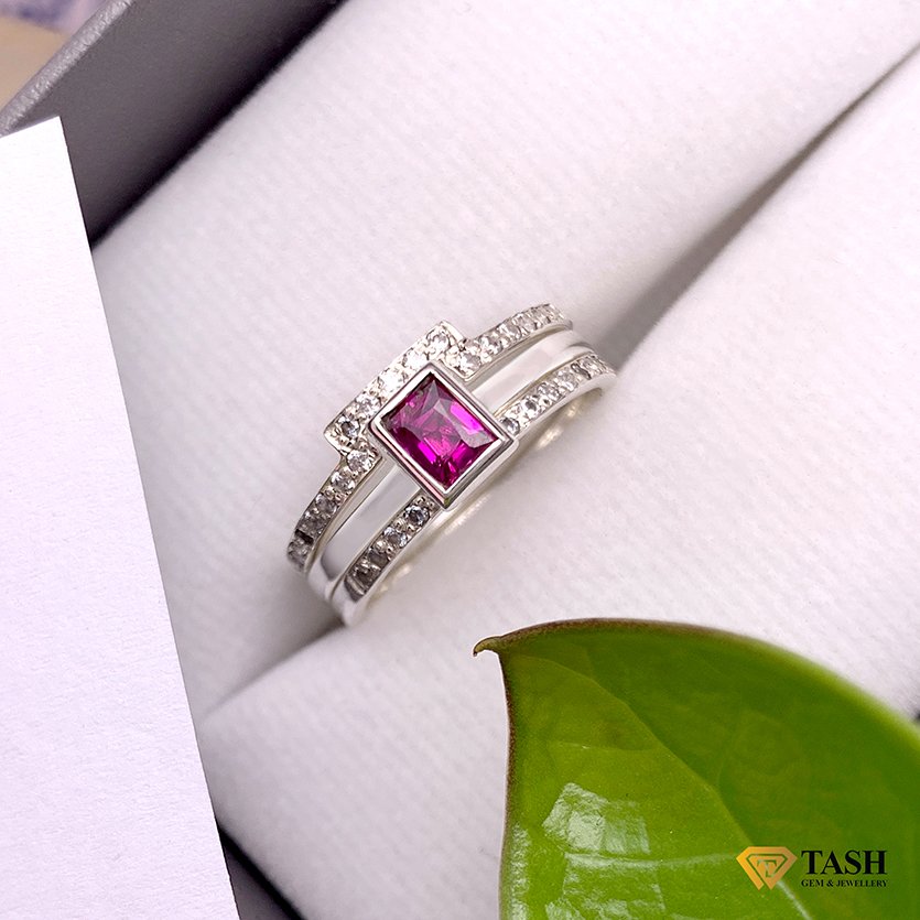 Stackable Ruby Ring Set - tashlk.com