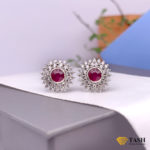 Ruby Silver Earrings