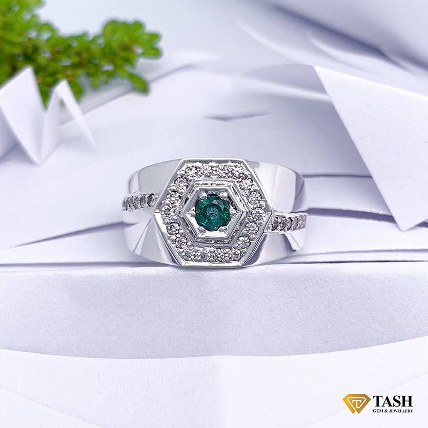 Men S Designer Emerald Ring Tashlk Com   01 4 1 