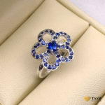 Silver Blue Sapphire Ring