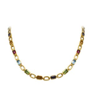 Rainbow PaperClip Necklace
