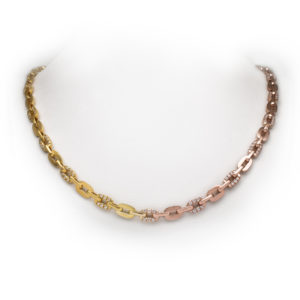 two tone paperclip chain