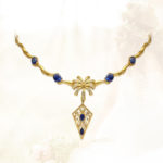 Blue Sapphire Wedding Necklace