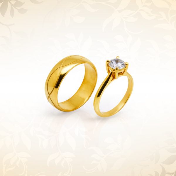 Gold Golden Couple Ring For Engagement at Rs 6000 in Jaipur | ID:  23188252491