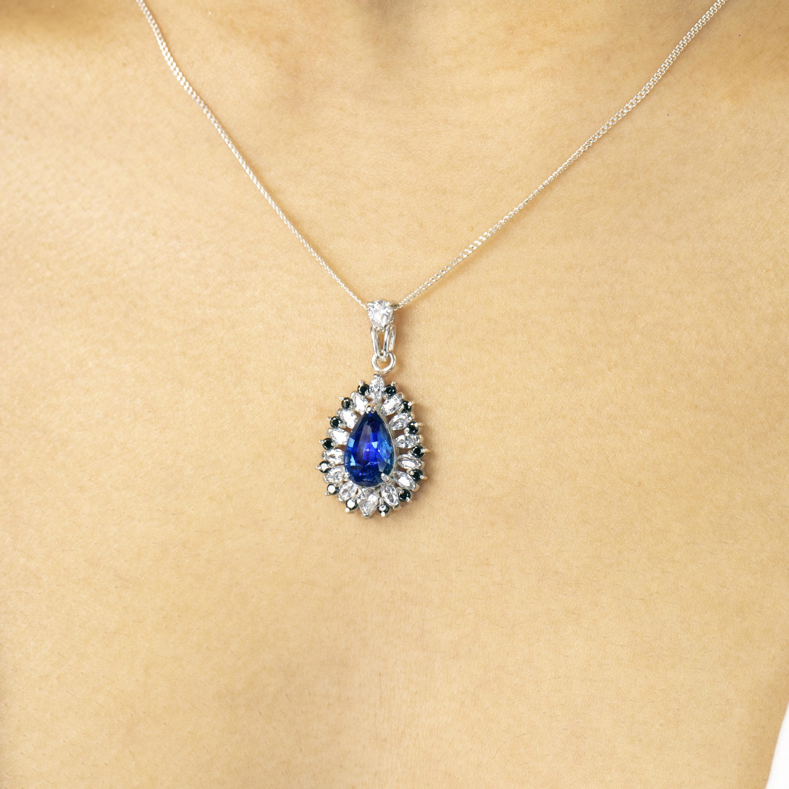 Heavenly Feather Sapphire Necklace