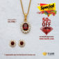 Red Garnet Cluster Jewelry Set