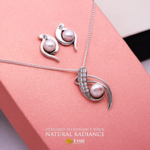 Pink Pearl Wave Jewelry Set