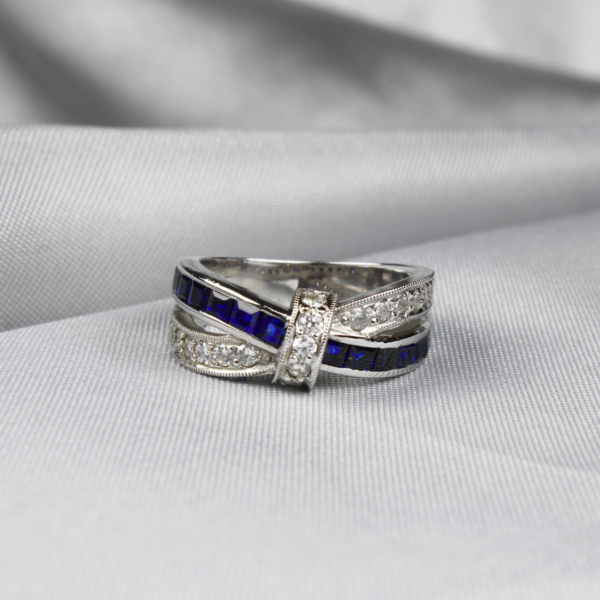 Sapphire Love-knot Ring