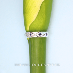 Eterna Sapphire Silver Band Ring
