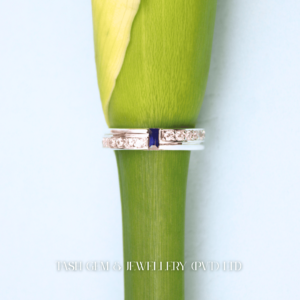 Unity Blue Sapphire Silver Band