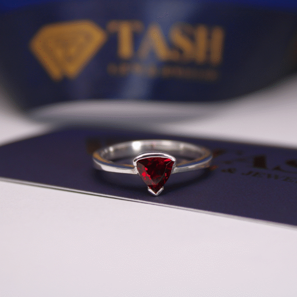Red Garnet Pure Silver Ring